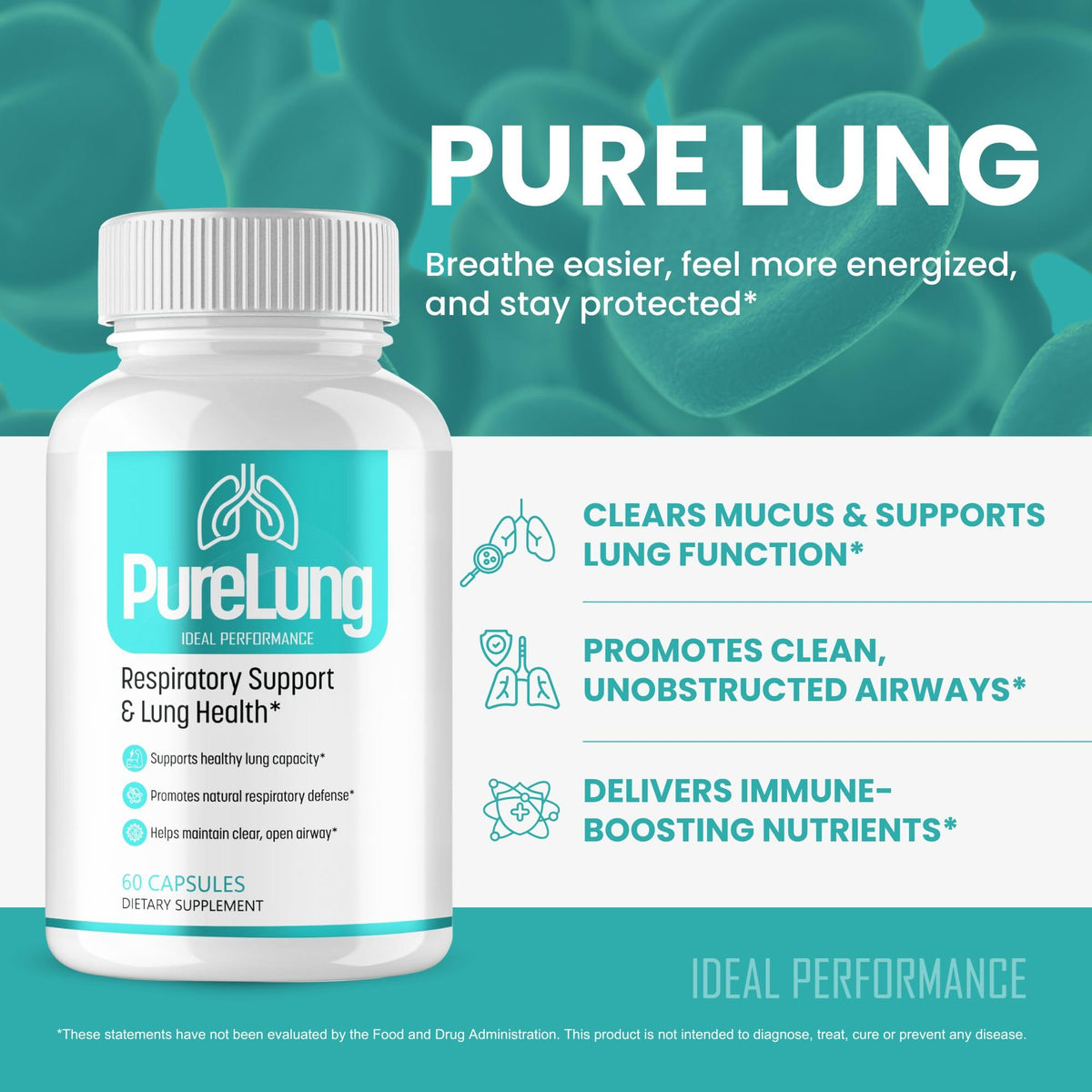 Emballage des capsules PureLung d'IDEAL PERFORMANCE
