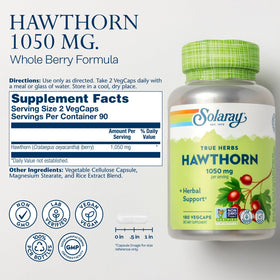 Emballage des capsules SOLARAY de baies de hawthorn