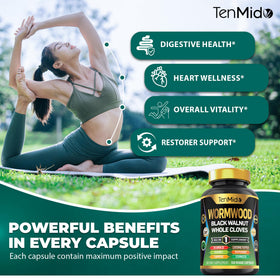 Emballage des capsules Tenmido montrant les informations nutritionnelles