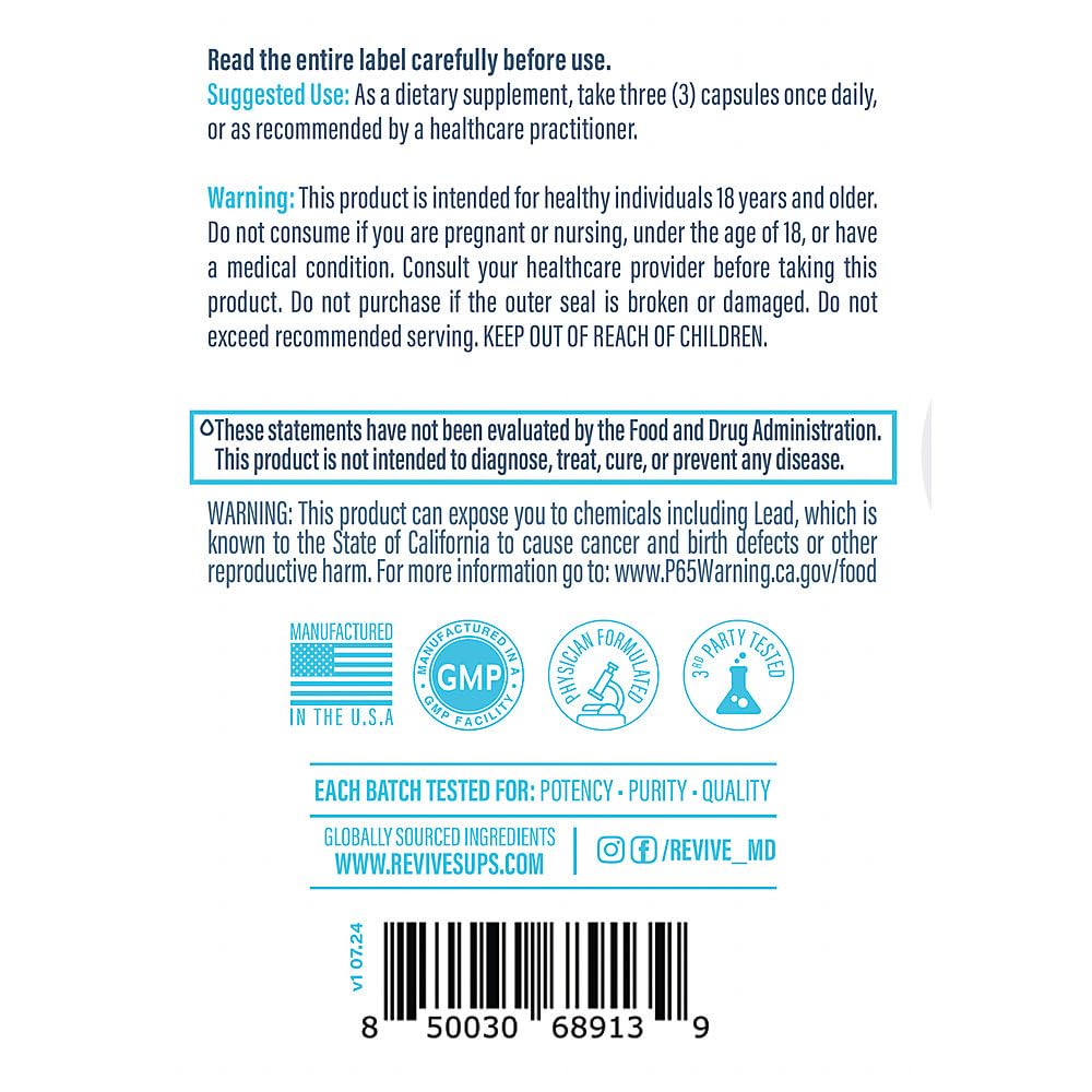 Emballage des capsules végétales Revive CoQ10 200mg
