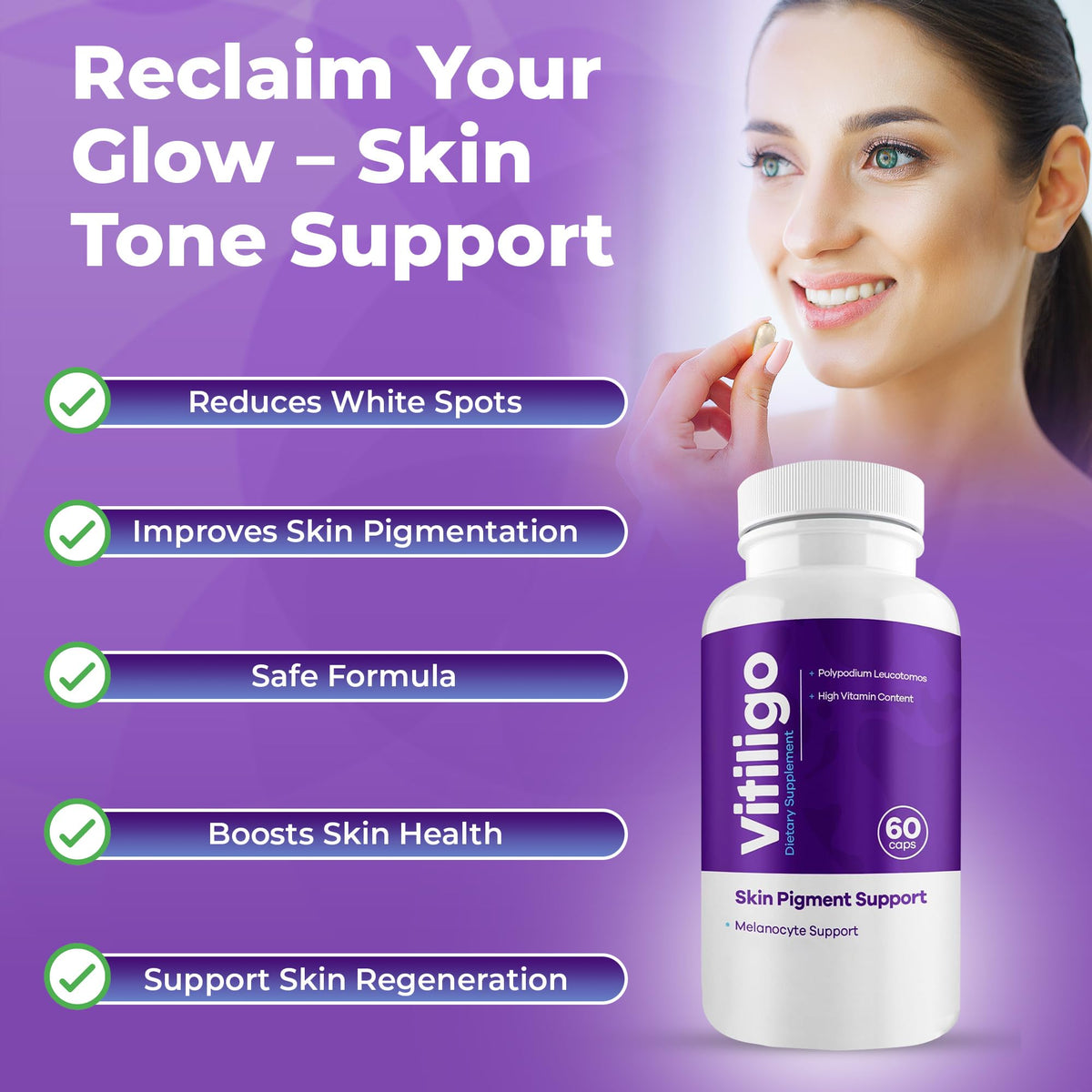 Emballage des Capsules Vitiligo AURA VITAMINS