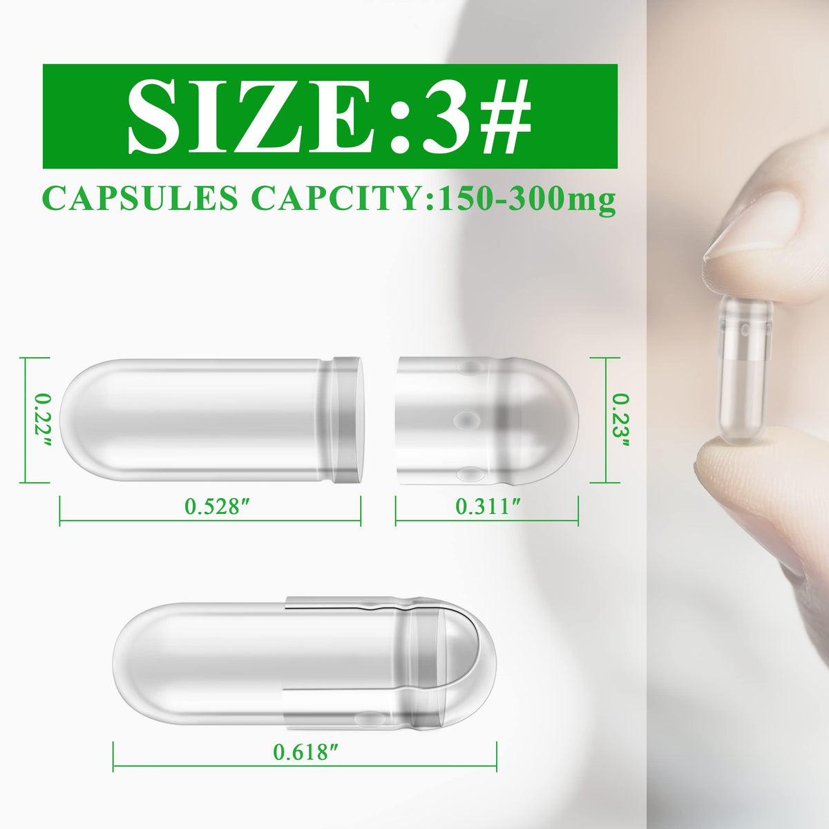 Emballage des capsules wananfu, dimensions et poids