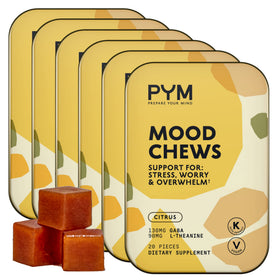 Emballage des Chews d'Humeur Agrumes PYM Health avec 120 gommes