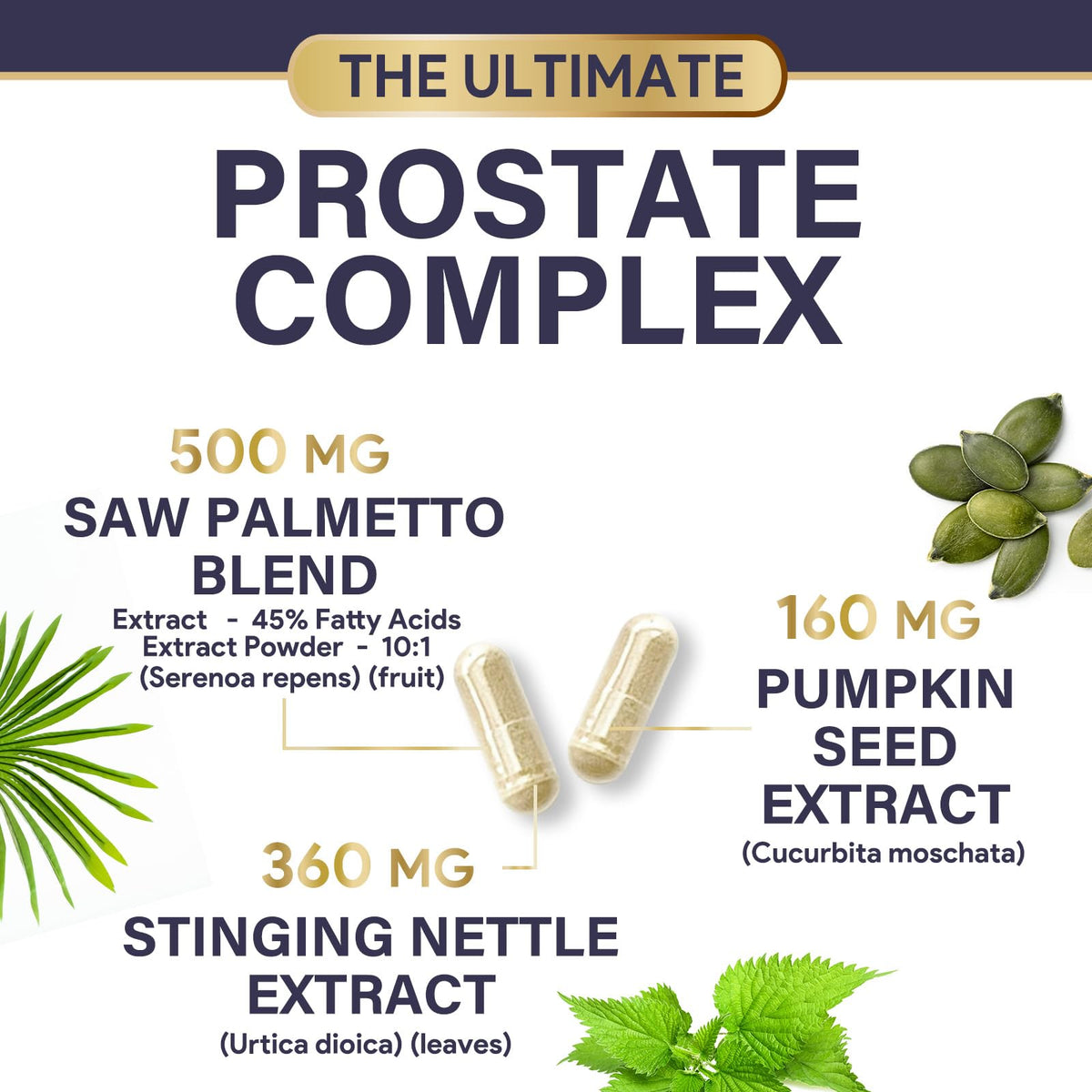 Emballage des compléments alimentaires pour la prostate Nature's Nutrition