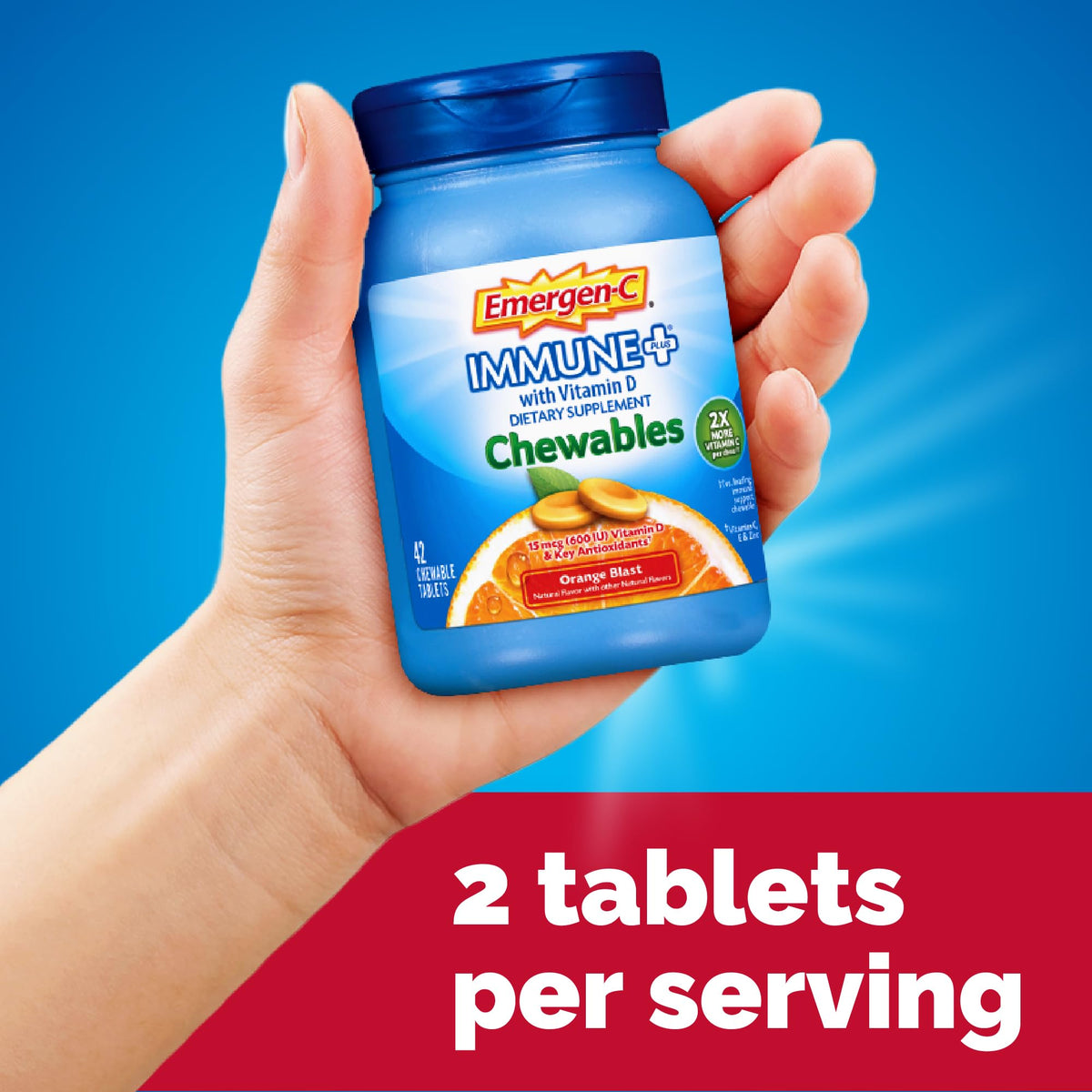 Emballage des comprimés à croquer Emergen-C 1000mg
