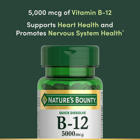 Emballage des comprimés B-12 Nature's Bounty, design varié