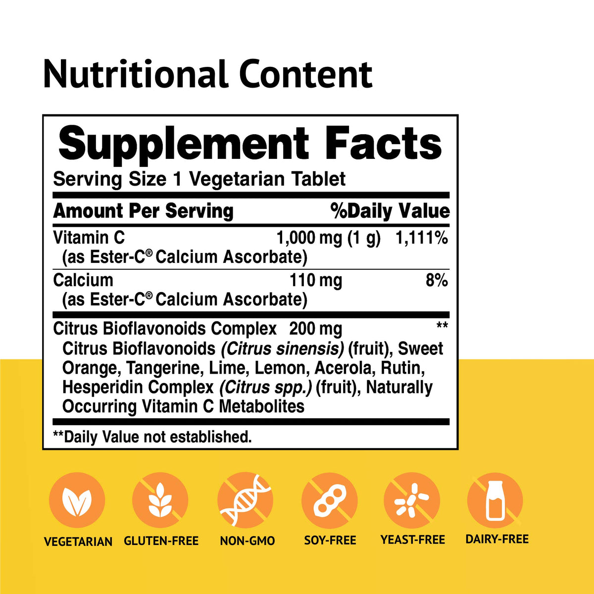 Emballage des comprimés d'Ester-Vitamine C American Health, de côté