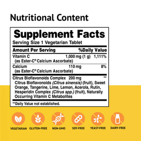 Emballage des comprimés d'Ester-Vitamine C American Health, de côté