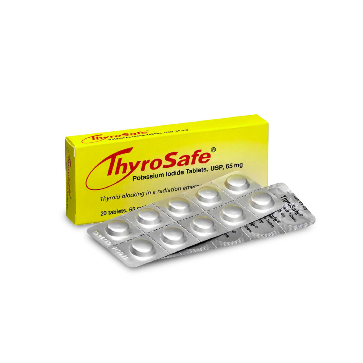 Emballage des comprimés d'iode potassique THYROSAFE 65mg