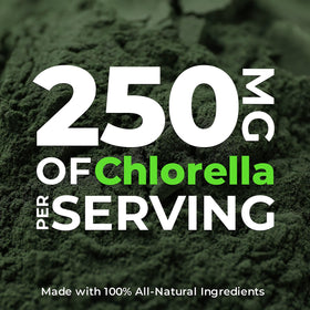 Emballage des comprimés de chlorella bio, côté