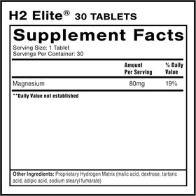 Emballage des comprimés H2 Elite de Quicksilver Scientific