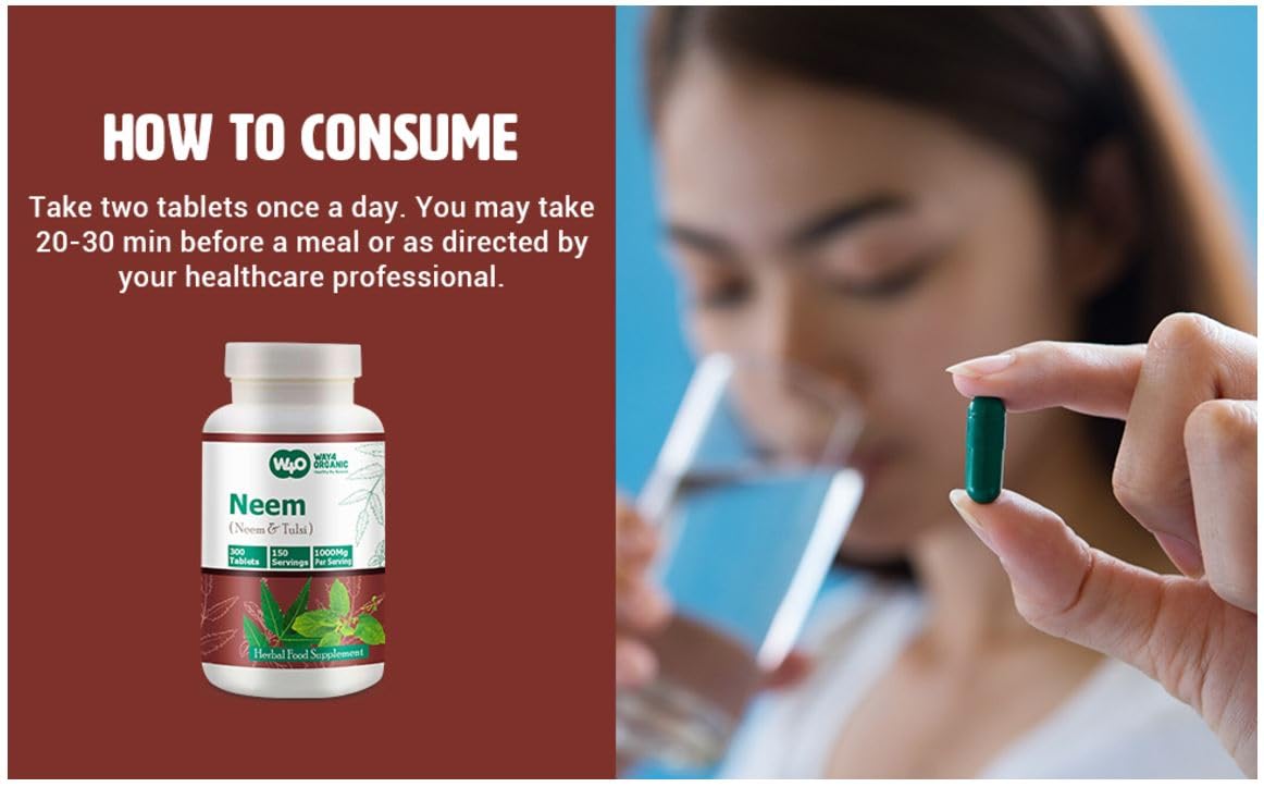 Emballage des comprimés Neem Tulsi de WAY 4 ORGANIC W4O