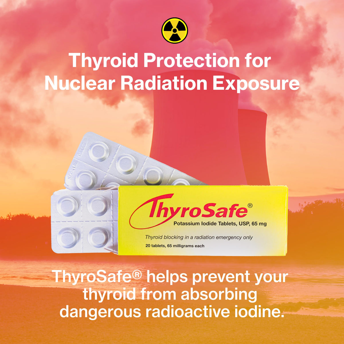 Emballage des comprimés THYROSAFE avec instructions de dosage