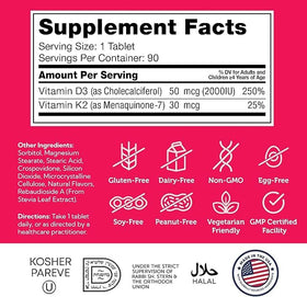 Emballage des comprimés Zahler Junior Vitamine D3 + K2