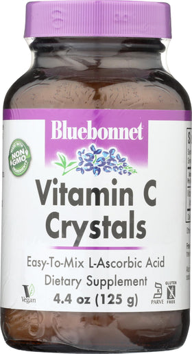 Emballage des Crystals de Vitamine C BlueBonnet 125 g