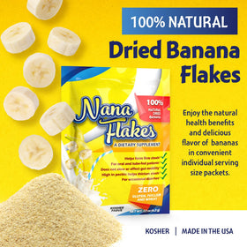 Emballage des flocons de banane Nutritional Designs, vue de face