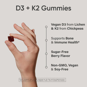 Emballage des gélifiés Vegan D3 + K2 de Sports Research