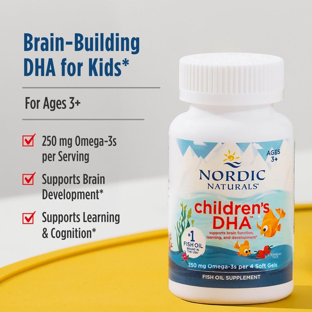 Emballage des gélules à mâcher Nordic Naturals DHA Enfants