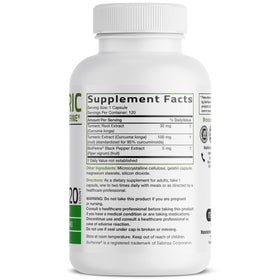 Emballage des gélules Bronson Curcuma 120 capsules
