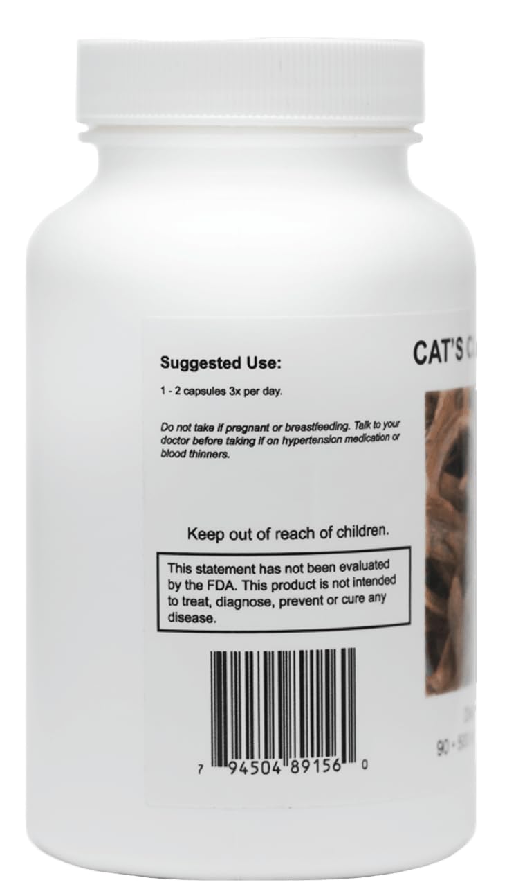 Emballage des gélules Cat’s Claw de Nutrition