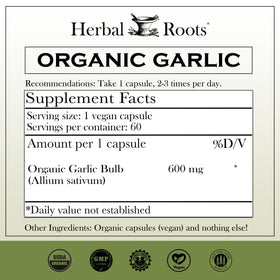 Emballage des gélules d'ail entier bio Herbal Roots