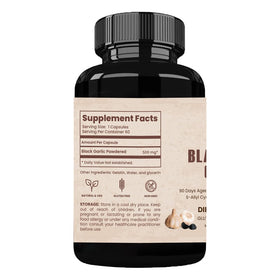 Emballage des gélules d'ail noir Bhumi Organic