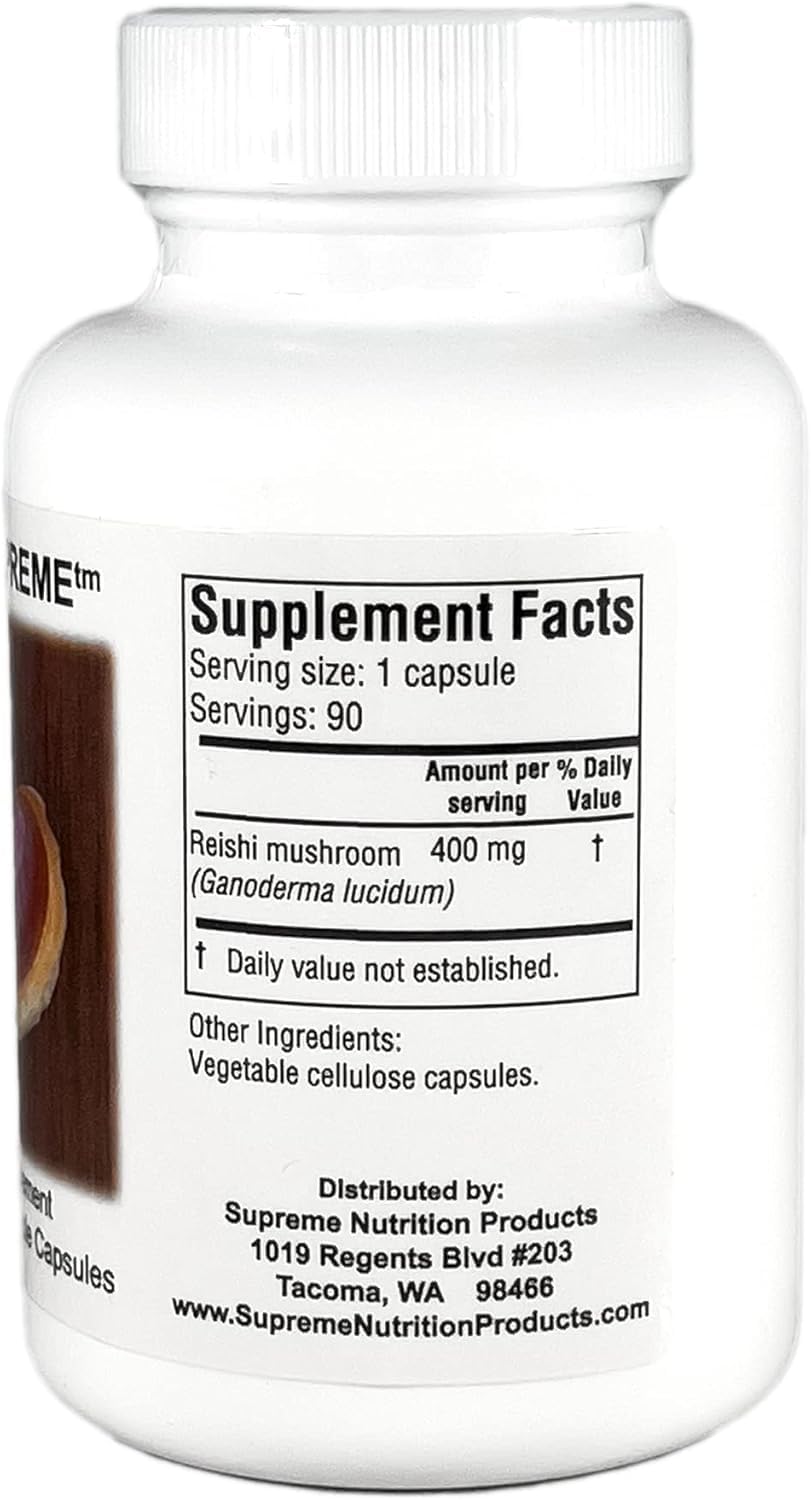 Emballage des gélules de champignon Reishi Nutrition