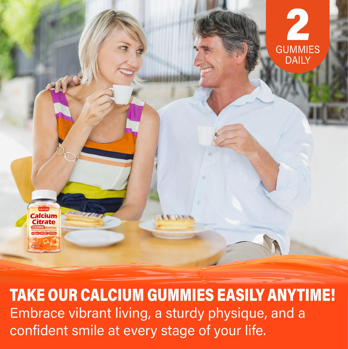 Emballage des gélules de citrate de calcium Edmmyliy, vue de côté