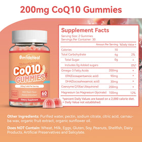 Emballage des gélules de CoQ10 SmildeHeal, contenant 120 gélules
