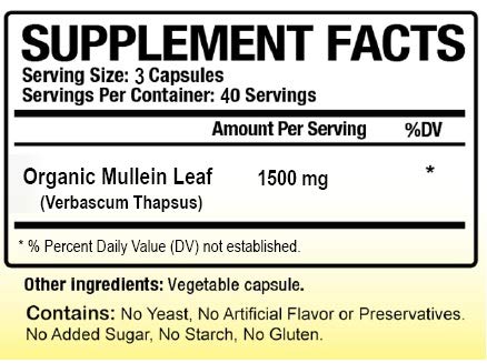 Emballage des gélules de feuille de molène Biotech Nutritions