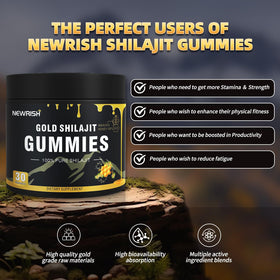 Emballage des gélules de Shilajit Newrish avec mentions de 85 minéraux