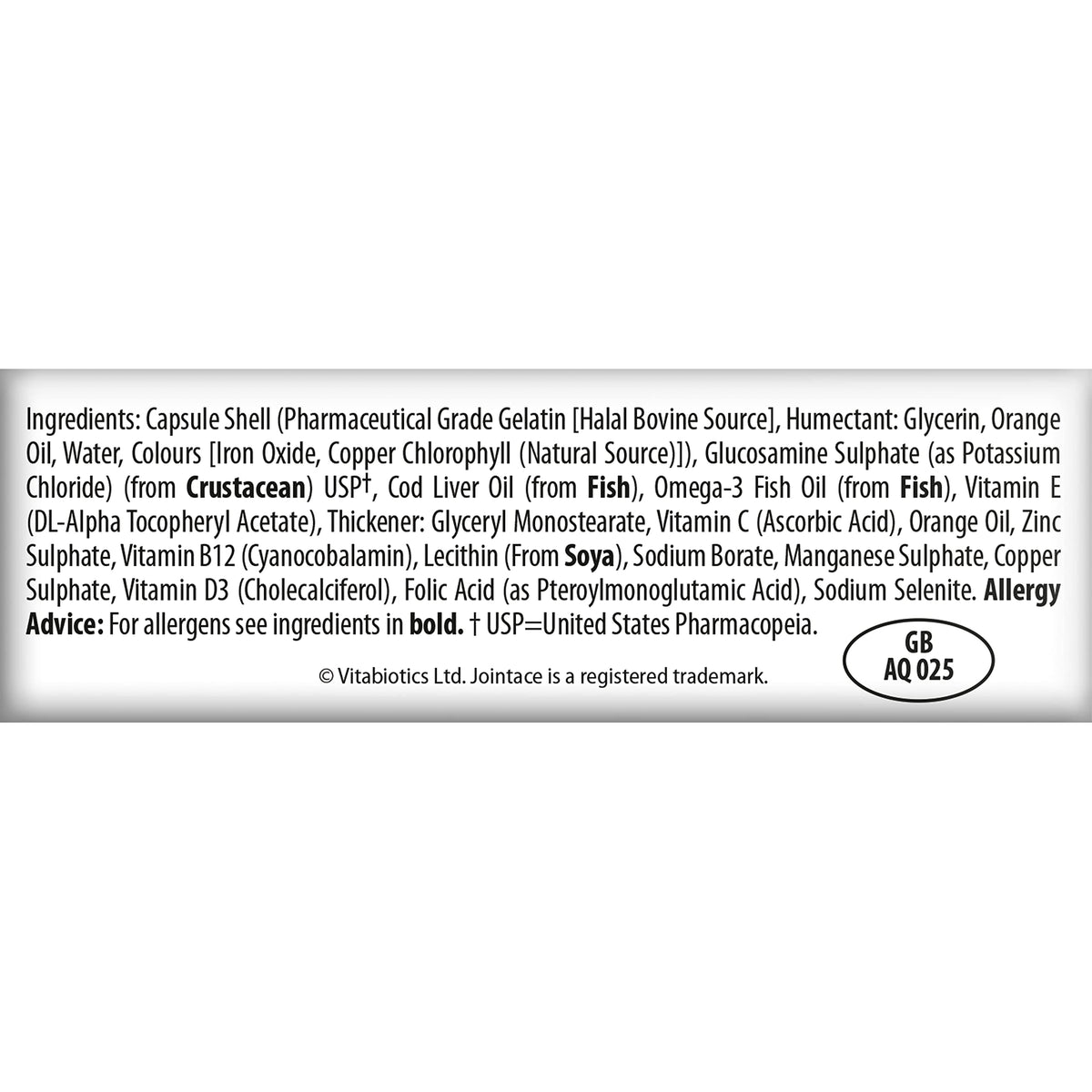 Emballage des gélules Jointace Omega-3 avec informations nutritionnelles