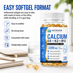 Emballage des gélules KBOWQ Nutriview Calcium D3 K2 B12