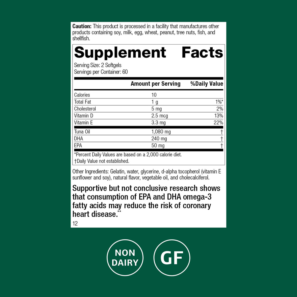 Emballage des gélules Omega-3 Standard Process