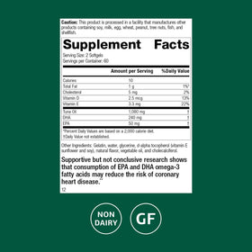 Emballage des gélules Omega-3 Standard Process