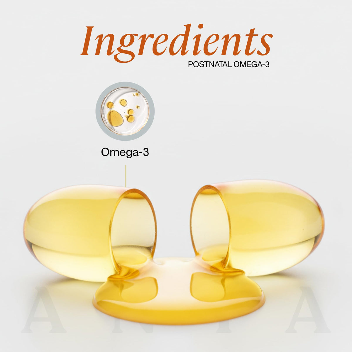 Emballage des gélules Omega-3 Végétal ANYA