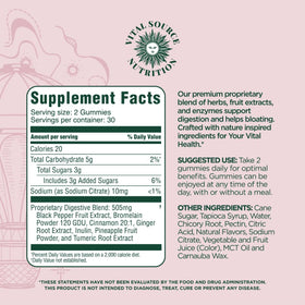 Emballage des gommes AiRi Vital Source Nutrition avec informations nutritionnelles