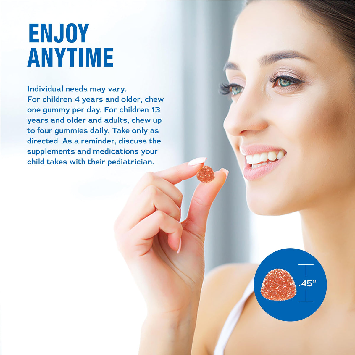Emballage des gommes de magnésium Natural Vitality avec goût orange
