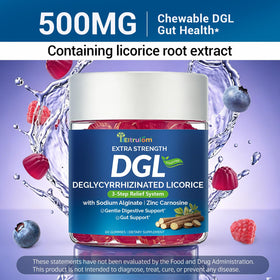 Emballage des gommes DGL IIEltruiom avec informations nutritionnelles