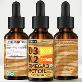 Emballage des gouttes de vitamine D3 K2 NUSAVA