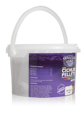 Emballage des granulés Omega One pour cichlidés