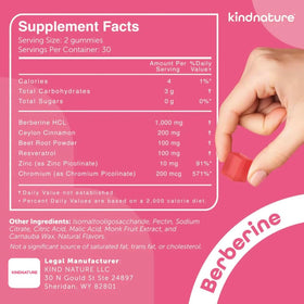 Emballage des Gummies à la Berbérine 1000mg de kindnature