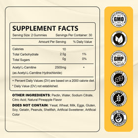Emballage des gummies acétyl L-carnitine JOVITHEA