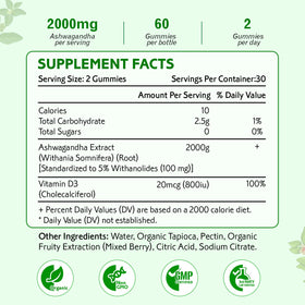 Emballage des gummies Ashwagandha Zetelixia, vue de face