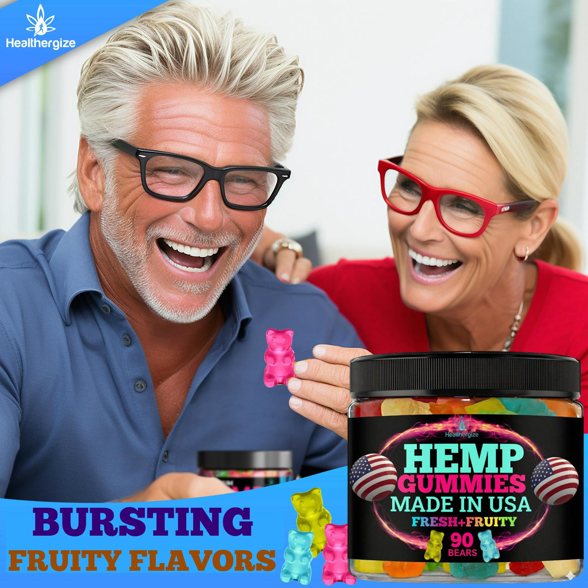 Emballage des gummies au chanvre Healthergize