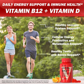 Emballage des gummies B12 et D3 VEGEPOWER, 180 oursons orange