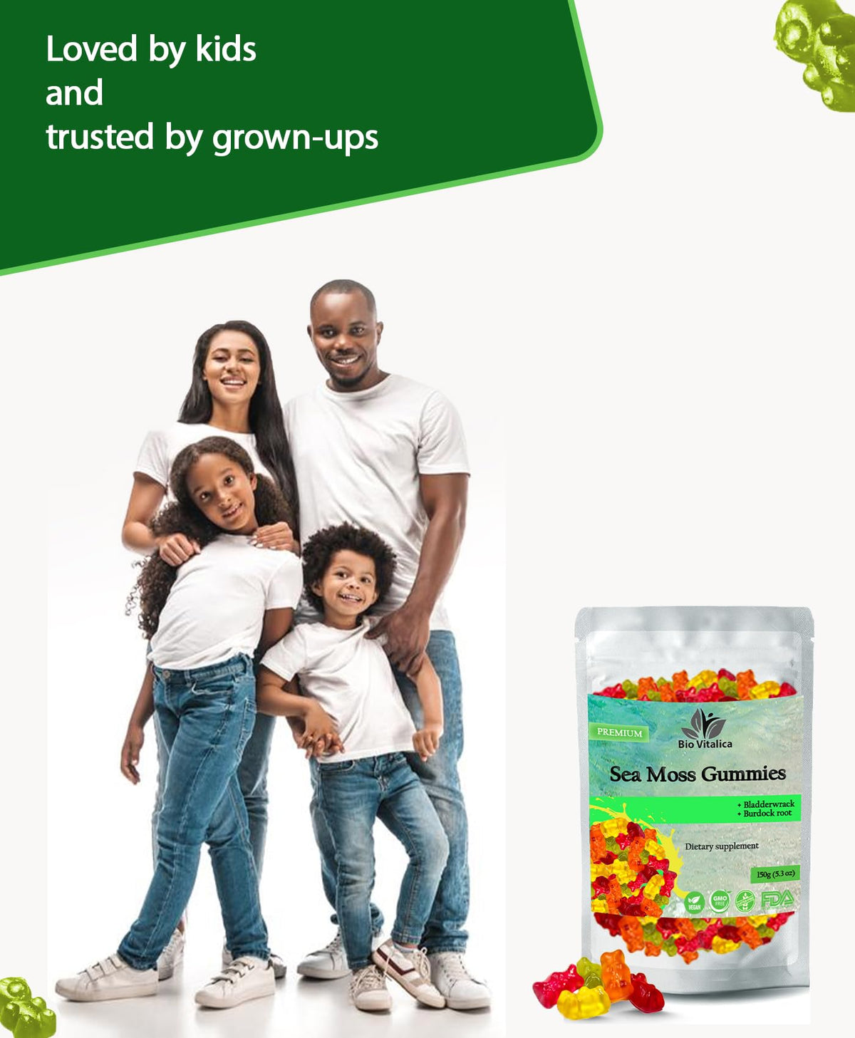 Emballage des Gummies BIO VITALICA Mousse de Mer