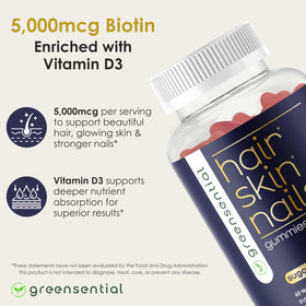 Emballage des gummies cœur Greensential, vue arrière