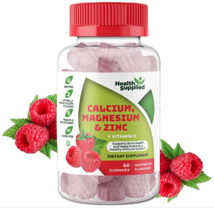 Emballage des gummies Calcium Magnésium Zinc Vitamine D Health Supplied