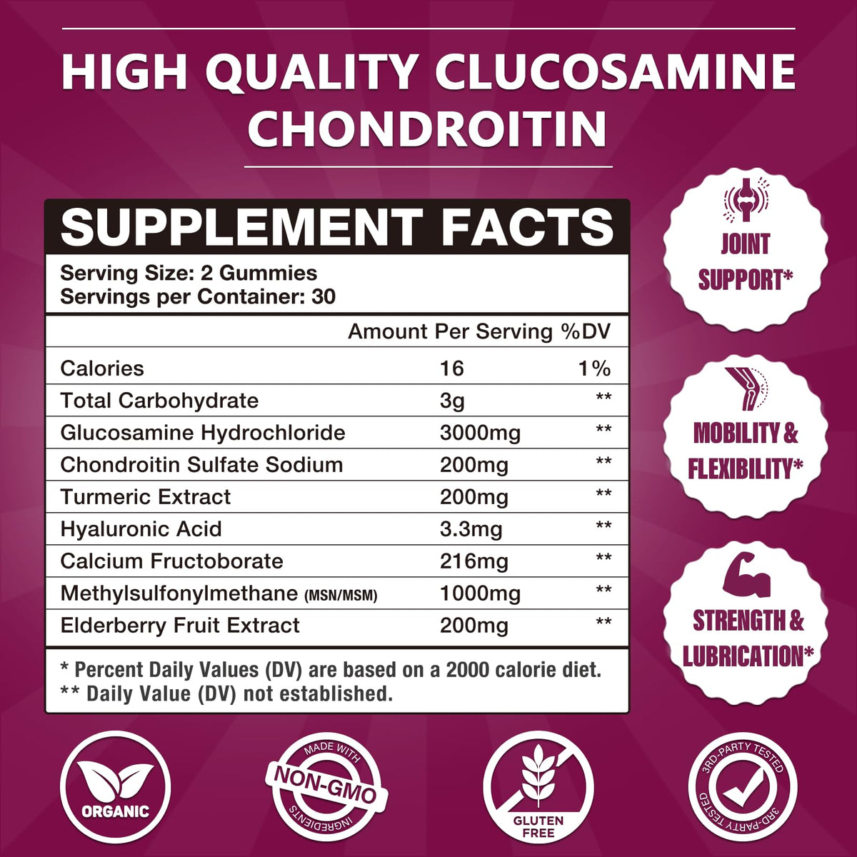 Emballage des gummies CocoaNee Glucosamine Chondroitin